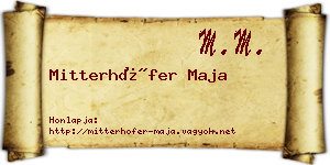 Mitterhöfer Maja névjegykártya